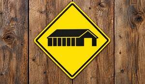 Covered Bridge Warning Road Sign Safety Sign Historic Crossing